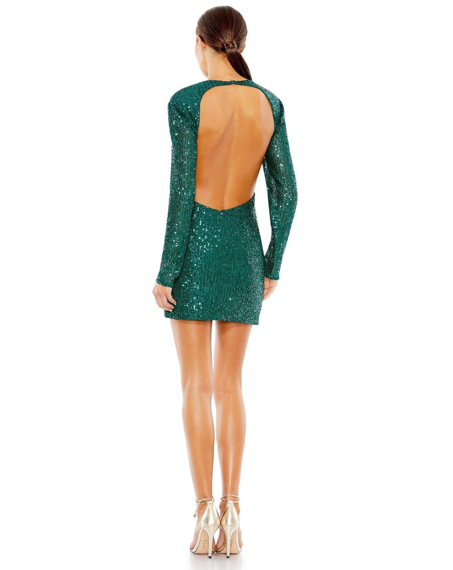 Mac Duggal Long Sleeve Short Cocktail Dress 11291 - The Dress Outlet