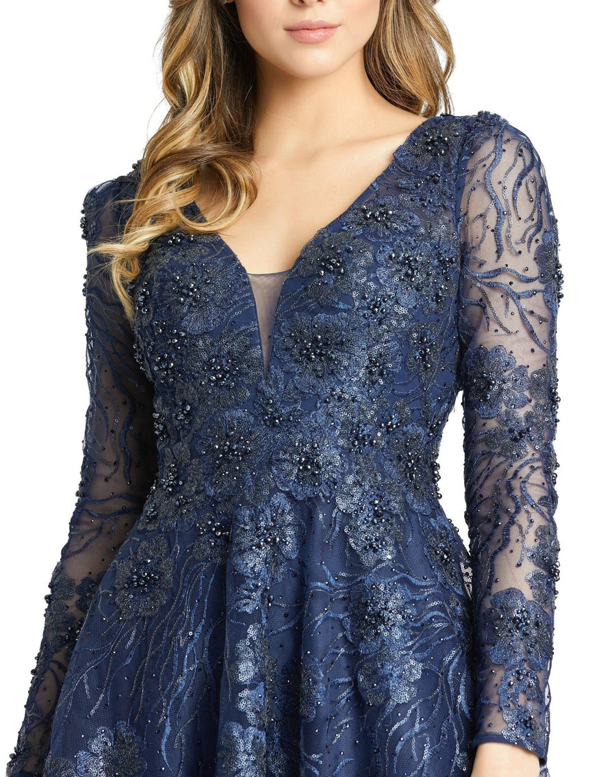 Mac Duggal Long Sleeve Short Cocktail Dress 20286 - The Dress Outlet