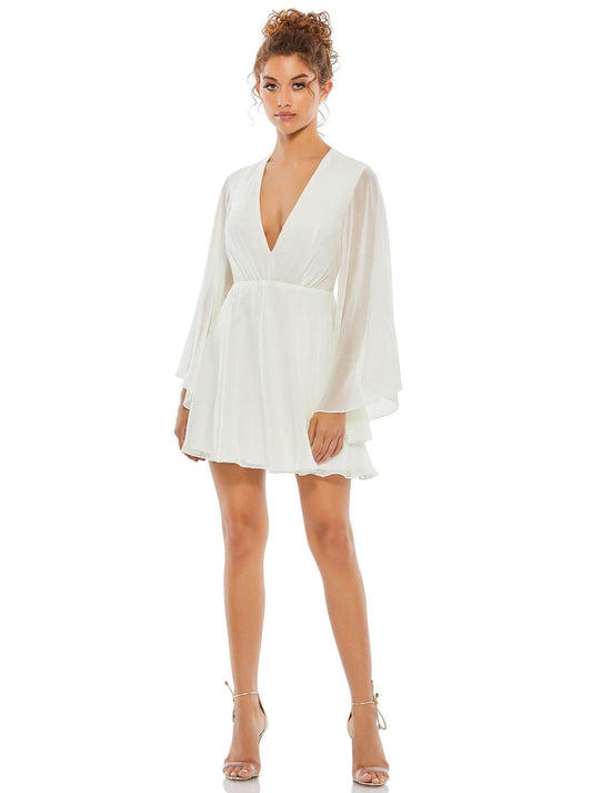 Mac Duggal Long Sleeve Short Cocktail Dress 55684 - The Dress Outlet