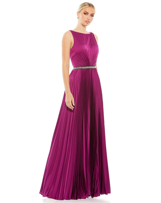 Mac Duggal Long Sleeveless Formal Beaded Gown 26610 - The Dress Outlet