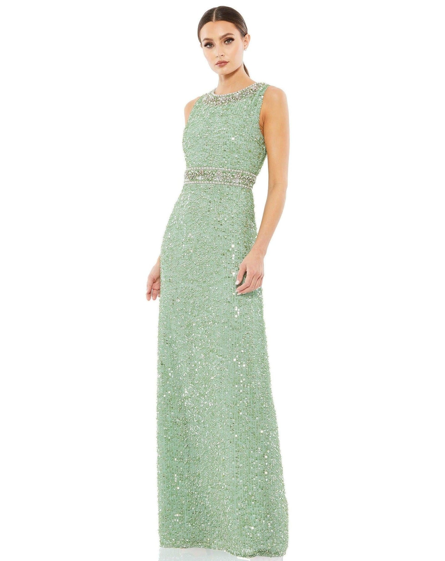 Formal Dresses Long Sleeveless Formal Dress Mint