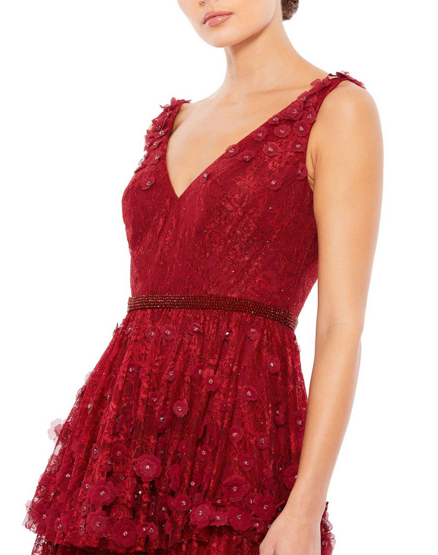 Mac Duggal Long Sleeveless Formal Lace Dress 67710 - The Dress Outlet