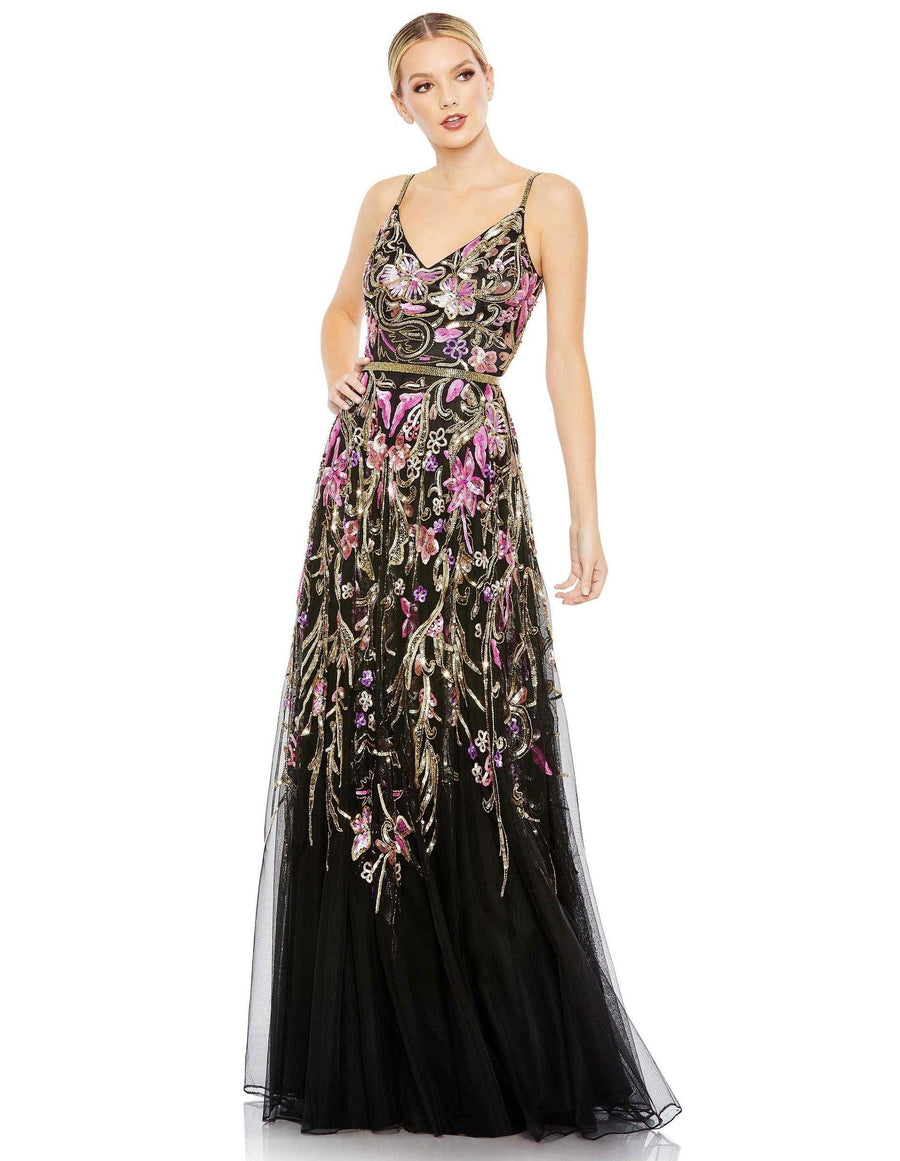 فستان ماك دوجال 5671 الطويل ذو الأشرطة الرفيعة لحفلات التخرج