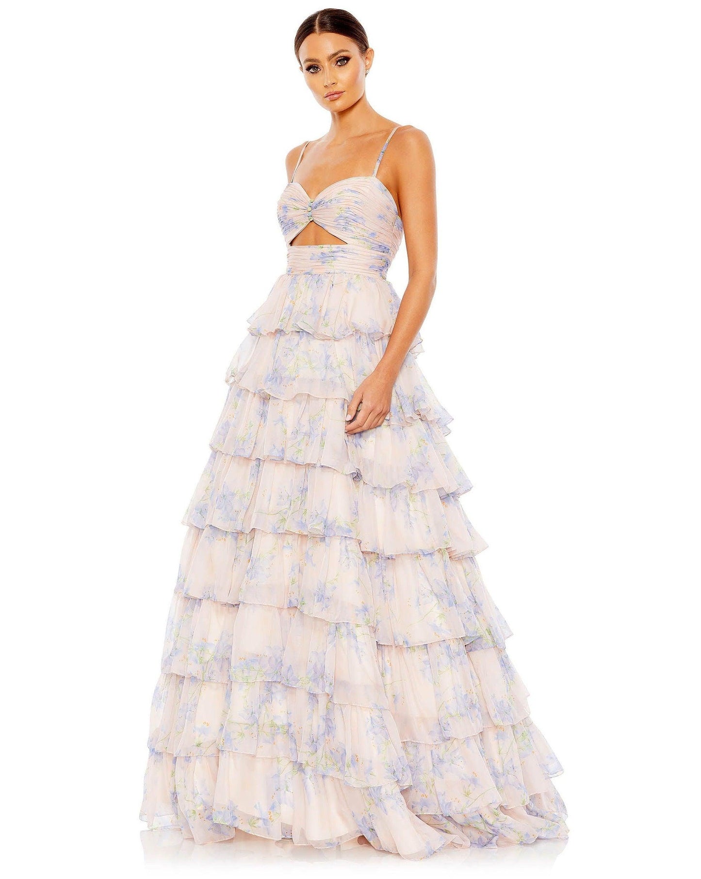 Prom Dresses Long Spaghetti Strap Prom Gown Violet Multi