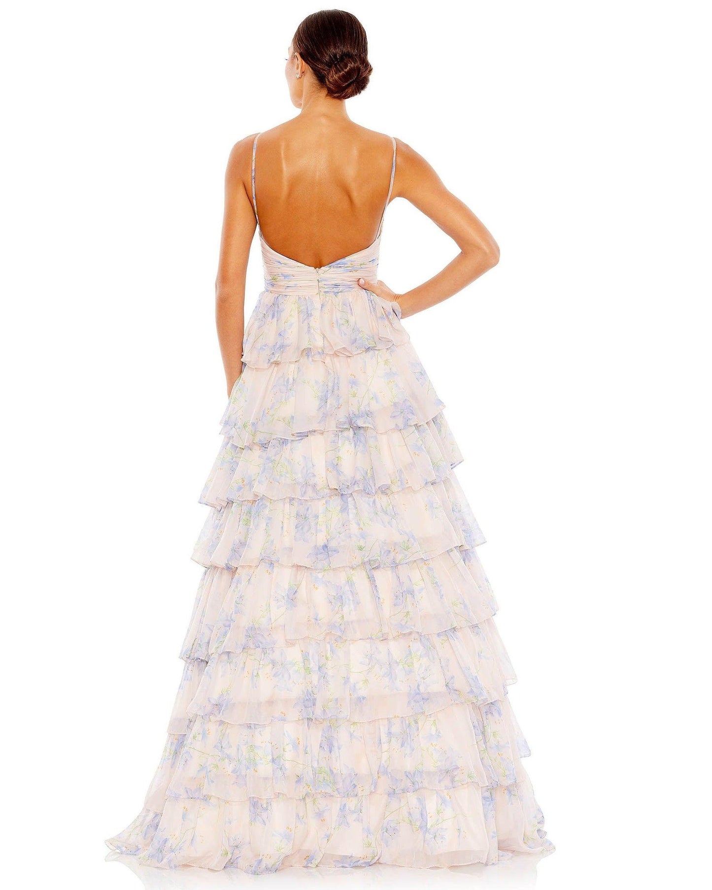 Prom Dresses Long Spaghetti Strap Prom Gown Violet Multi