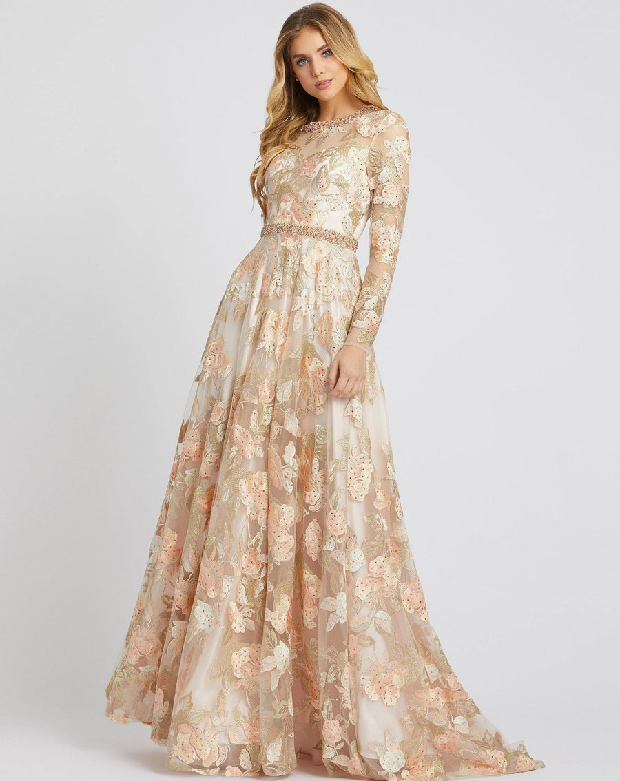 Mac Duggal Embroidered Soft Fitted A-Line Dress 79287 - The Dress Outlet