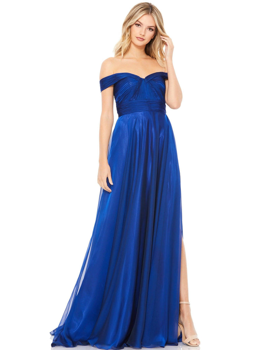 Mac Duggal Off Shoulder Long Formal Dress 67485 - The Dress Outlet
