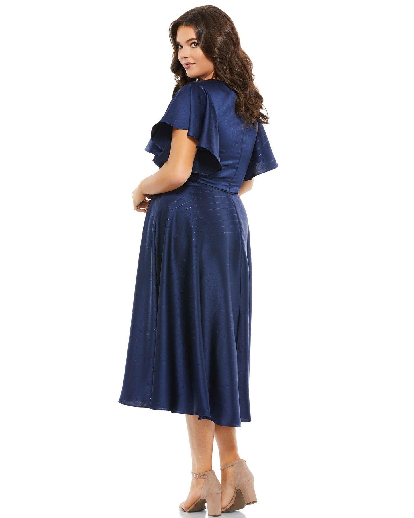 Mac Duggal Plus Size Short Metallic Dress 49500 - The Dress Outlet