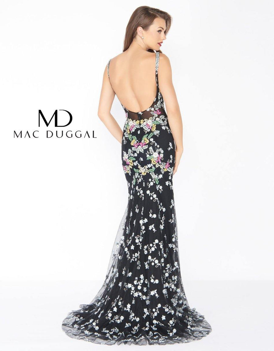 Mac Duggal Prom Long Floral Evening Dress 50386R - The Dress Outlet
