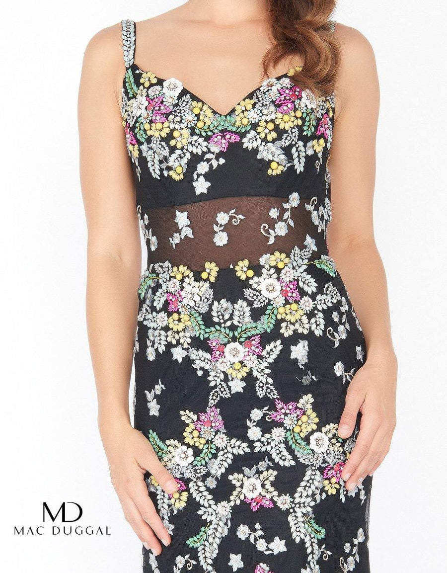 Mac Duggal Prom Long Floral Evening Dress 50386R - The Dress Outlet