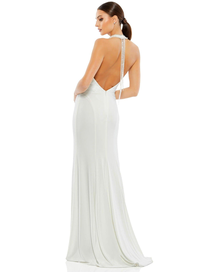 Mac Duggal Prom Long Formal Fitted Halter Gown 25572 - The Dress Outlet