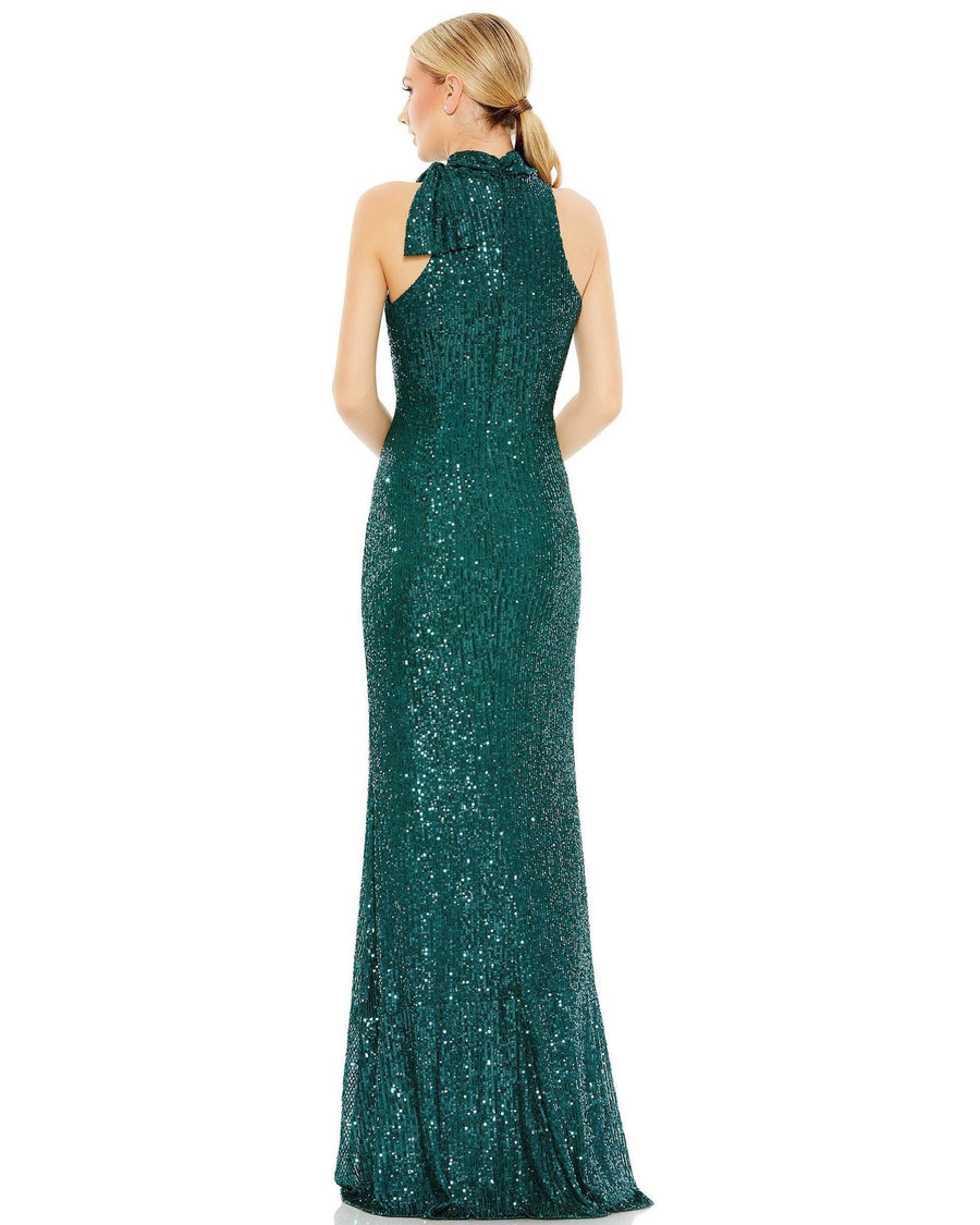 Mac Duggal  Prom Long Halter Formal Dress 11280 - The Dress Outlet