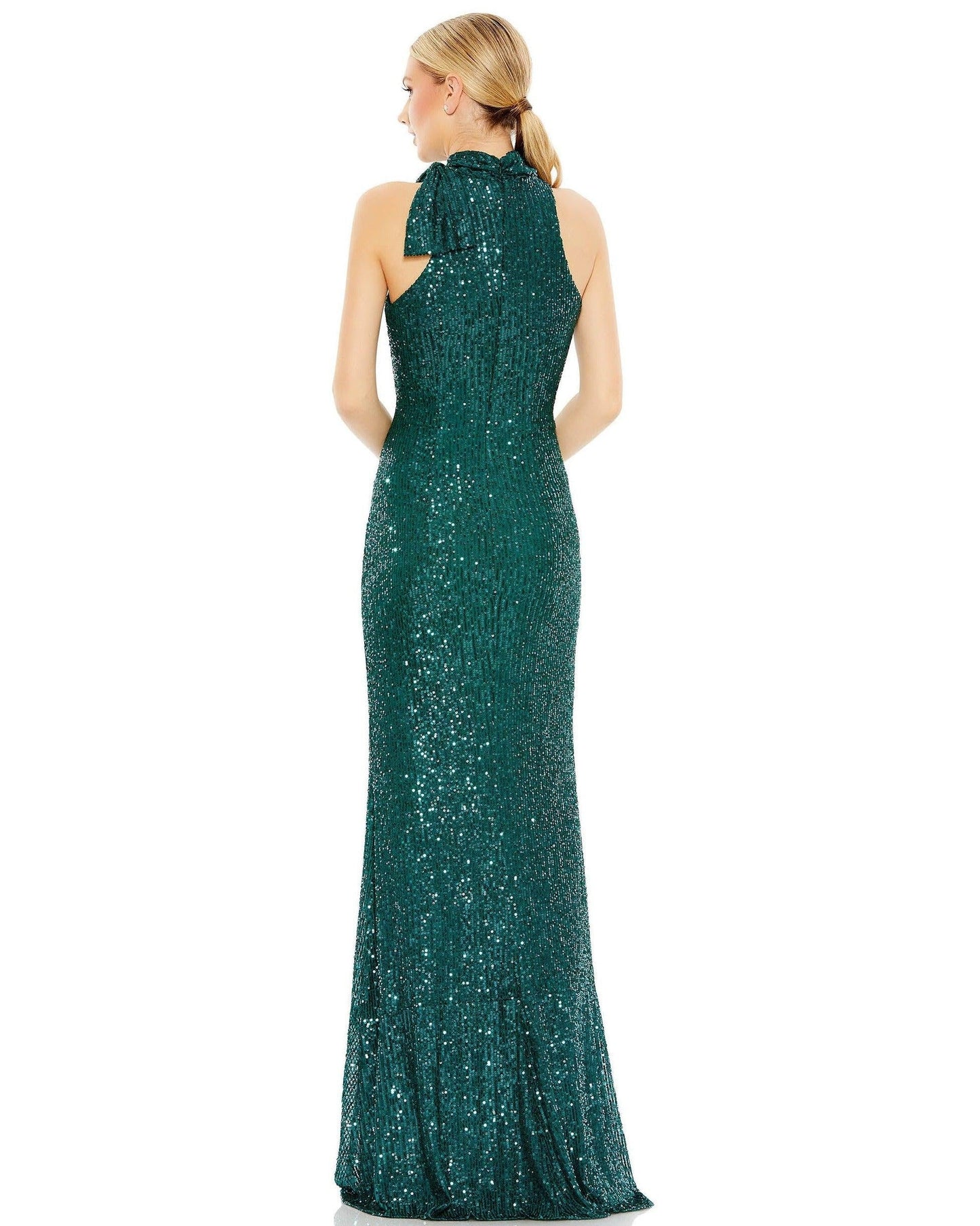 Mac Duggal  Prom Long Halter Formal Dress 11280 - The Dress Outlet