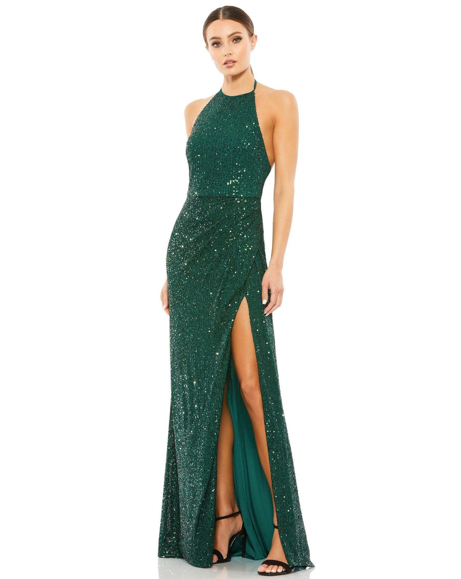 Mac Duggal Prom Long Halter Formal Dress 26622 - The Dress Outlet