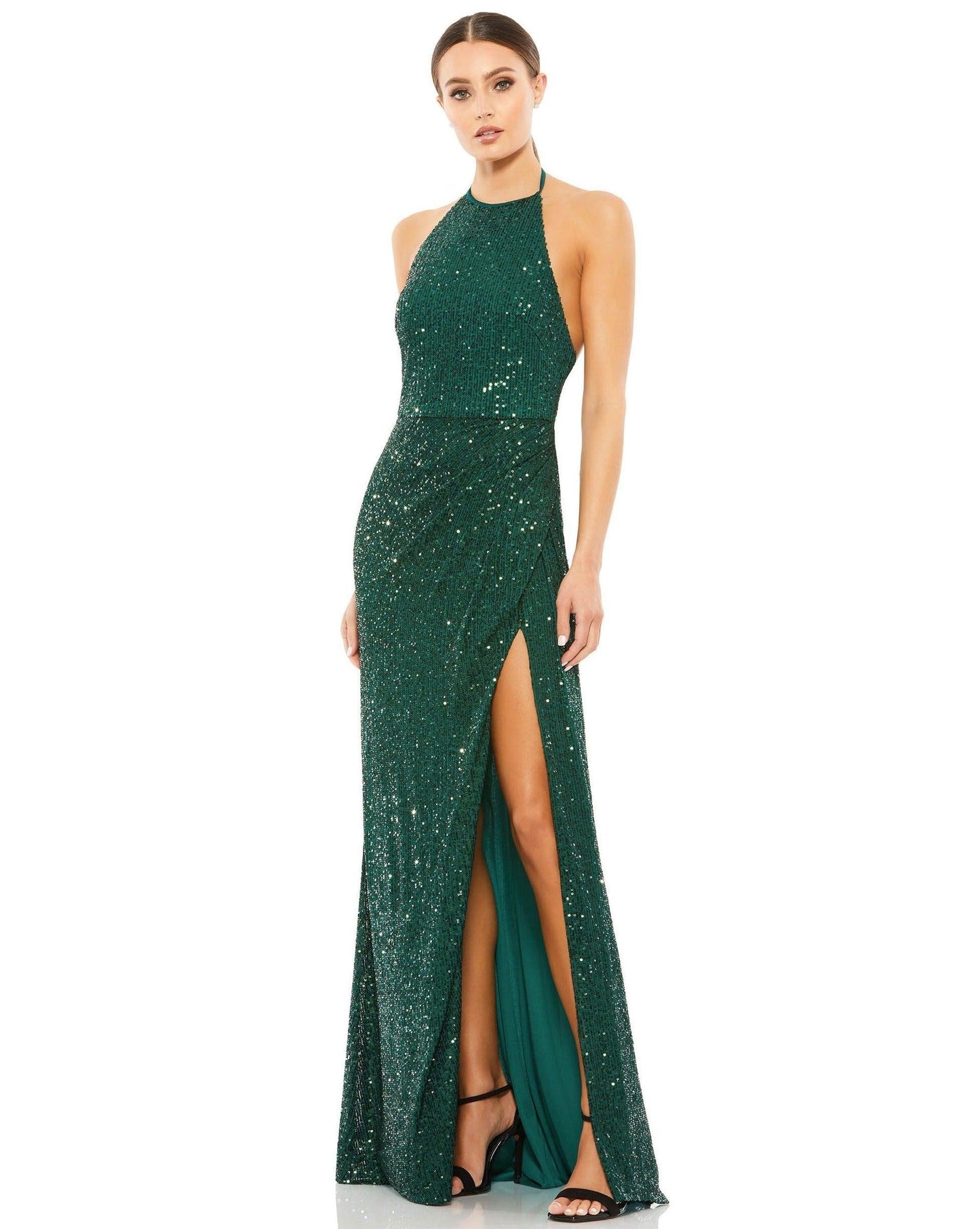 Mac Duggal Prom Long Halter Formal Dress 26622 - The Dress Outlet