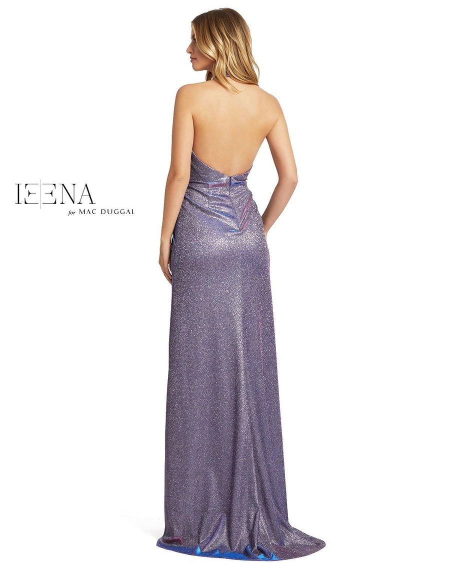 Mac Duggal Prom Long Halter Metallic Dress 26341 - The Dress Outlet