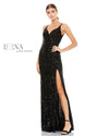 Mac Duggal Prom Long High Slit Sequins Dress 26476 - The Dress Outlet