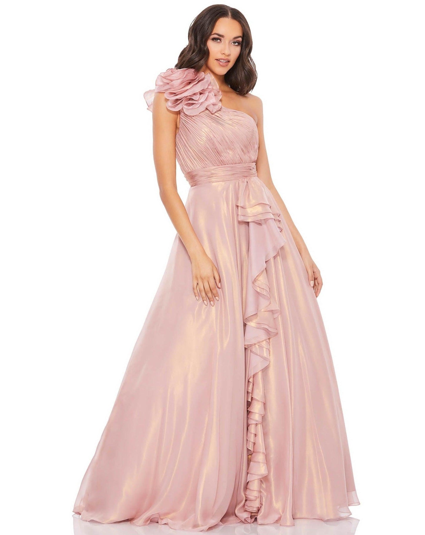 Mac Duggal Prom Long One Shoulder Ball Gown 49252 - The Dress Outlet