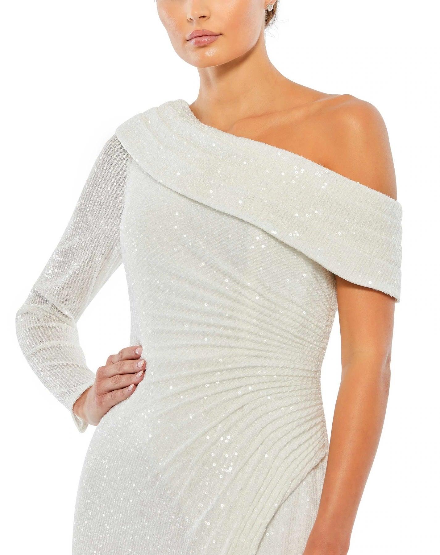 Mac Duggal Prom Long One Shoulder Formal Gown 26571 - The Dress Outlet