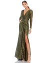 Formal Dresses Prom Long Sleeve Formal Dress Olive