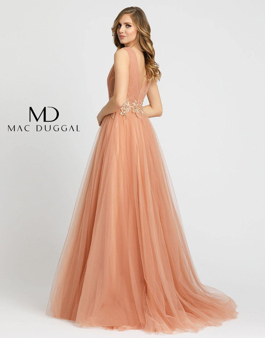 Mac Duggal Prom Long Sleeveless Beaded Dress 20225 - The Dress Outlet