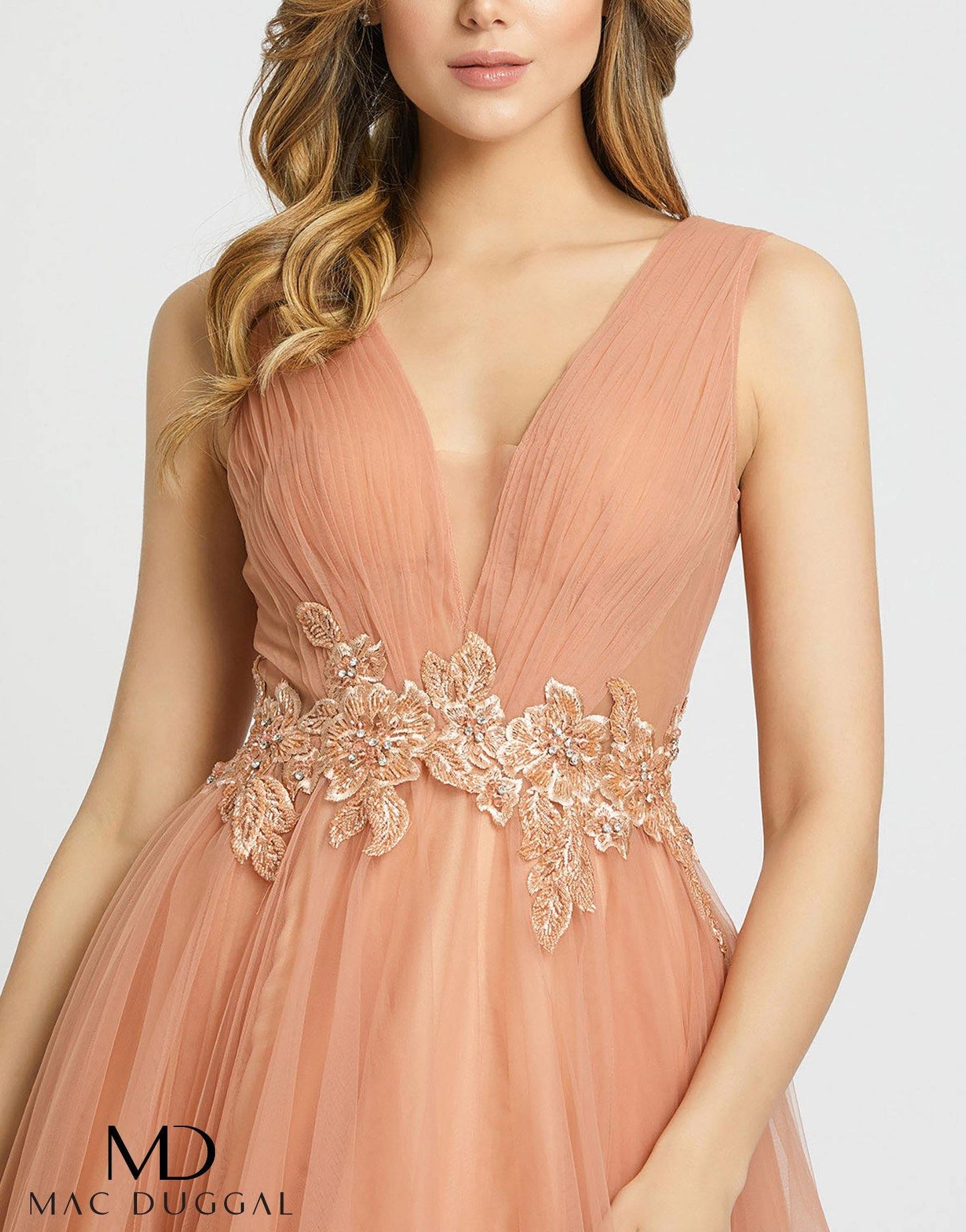 Mac Duggal Prom Long Sleeveless Beaded Dress 20225 - The Dress Outlet