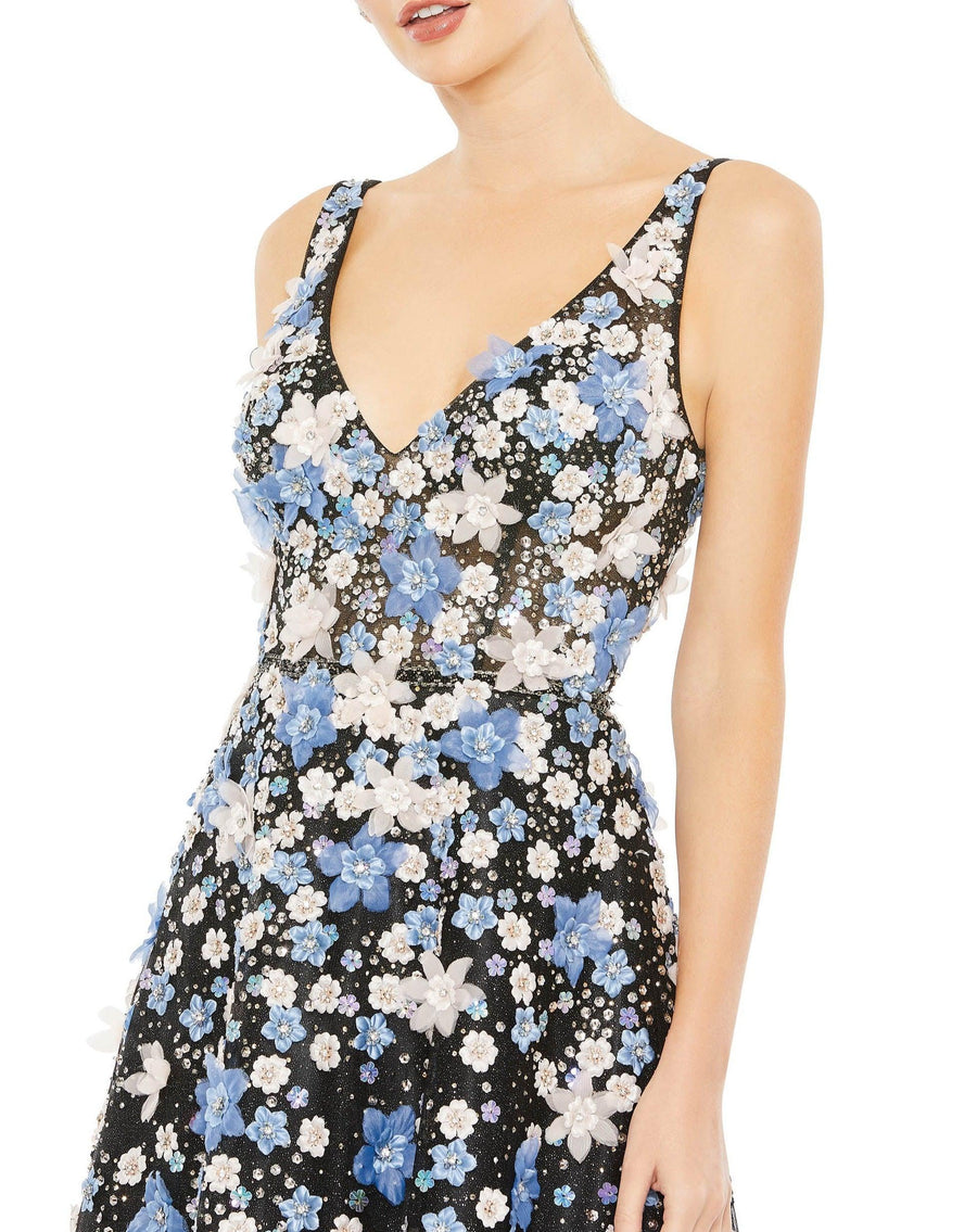 Mac Duggal Prom Long Sleeveless Floral Dress 11169 - The Dress Outlet