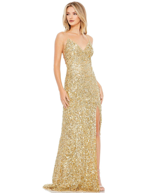 Mac Duggal Prom Long Spaghetti Strap Formal Dress 10704 Sale - The Dress Outlet