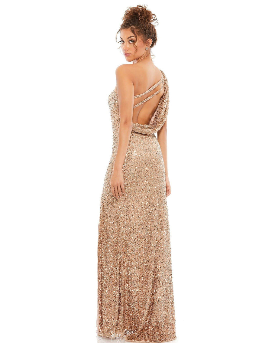 Mac Duggal Prom One Shoulder Sequins Long Gown 5059 - The Dress Outlet