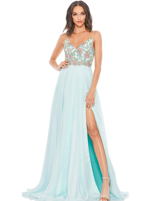 Mac Duggal Prom Spaghetti Strap Long Dress 67790 - The Dress Outlet