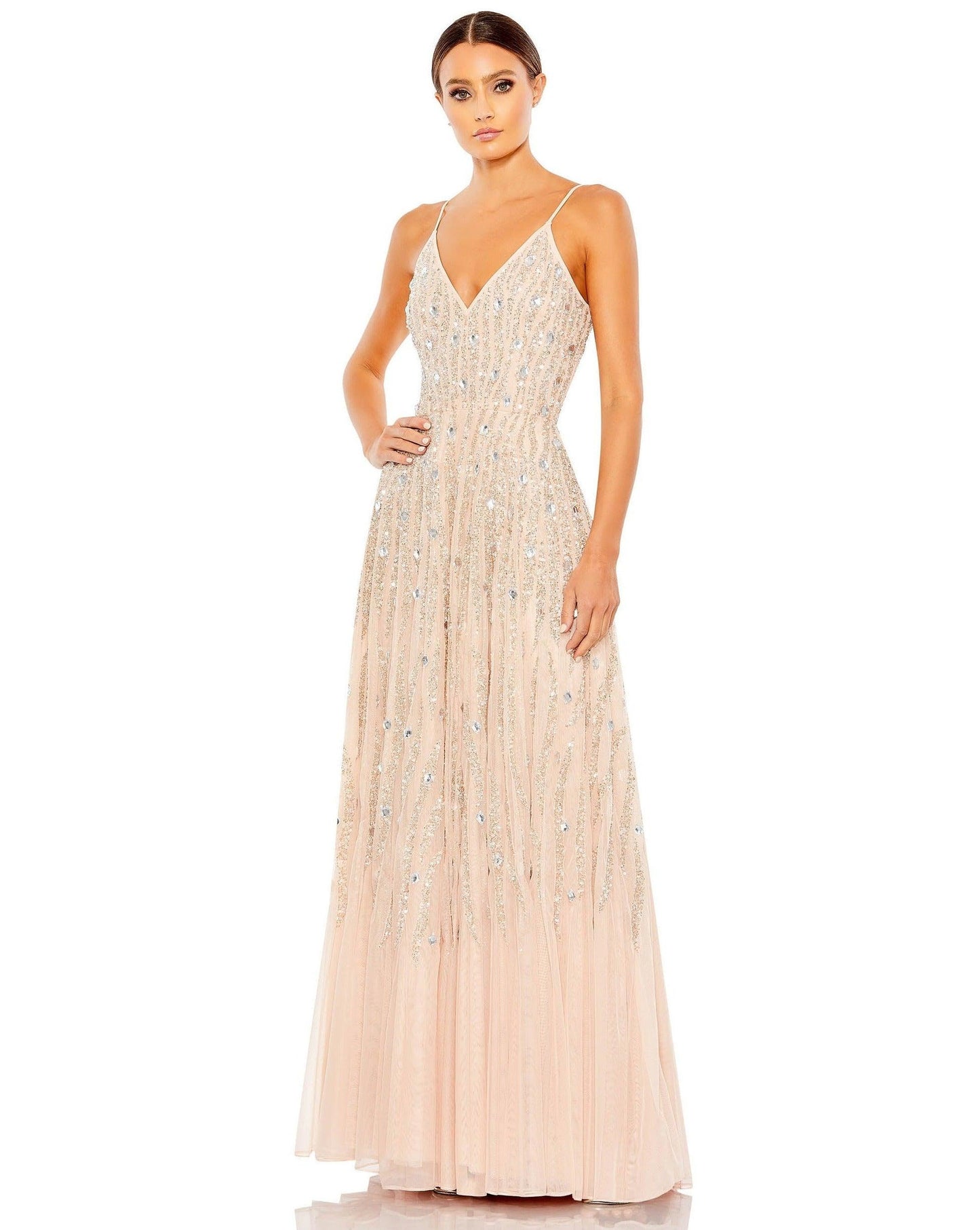 Mac Duggal Prom Spaghetti Strap Long Dress 93566 - The Dress Outlet