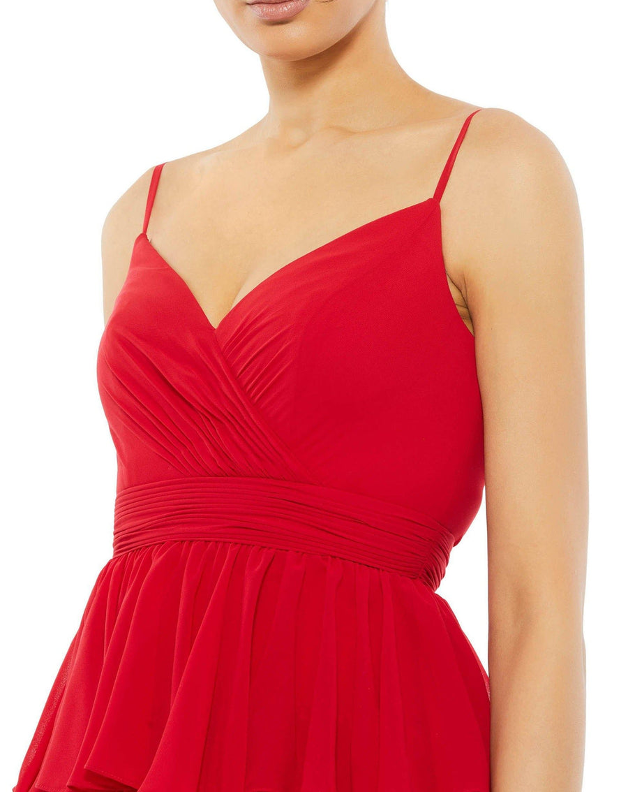 Mac Duggal Sexy Spaghetti Strap Tiered Dress 55416 - The Dress Outlet