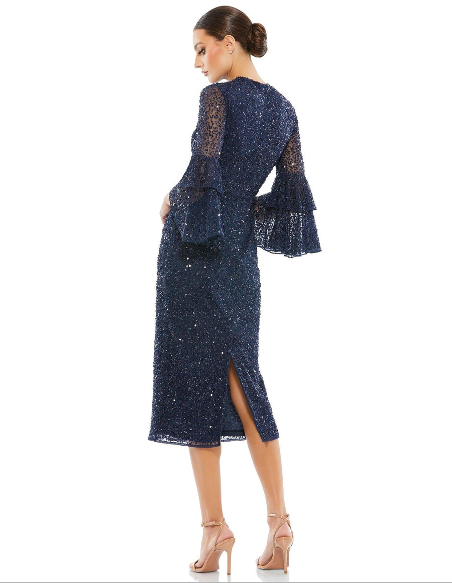 Mac Duggal Short 3/4 Sleeve Cocktail Dress 10802 - The Dress Outlet