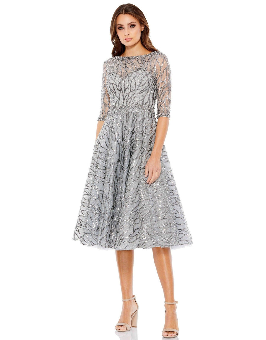 Mac Duggal Short 3/4 Sleeve Cocktail Dress 20252 - The Dress Outlet