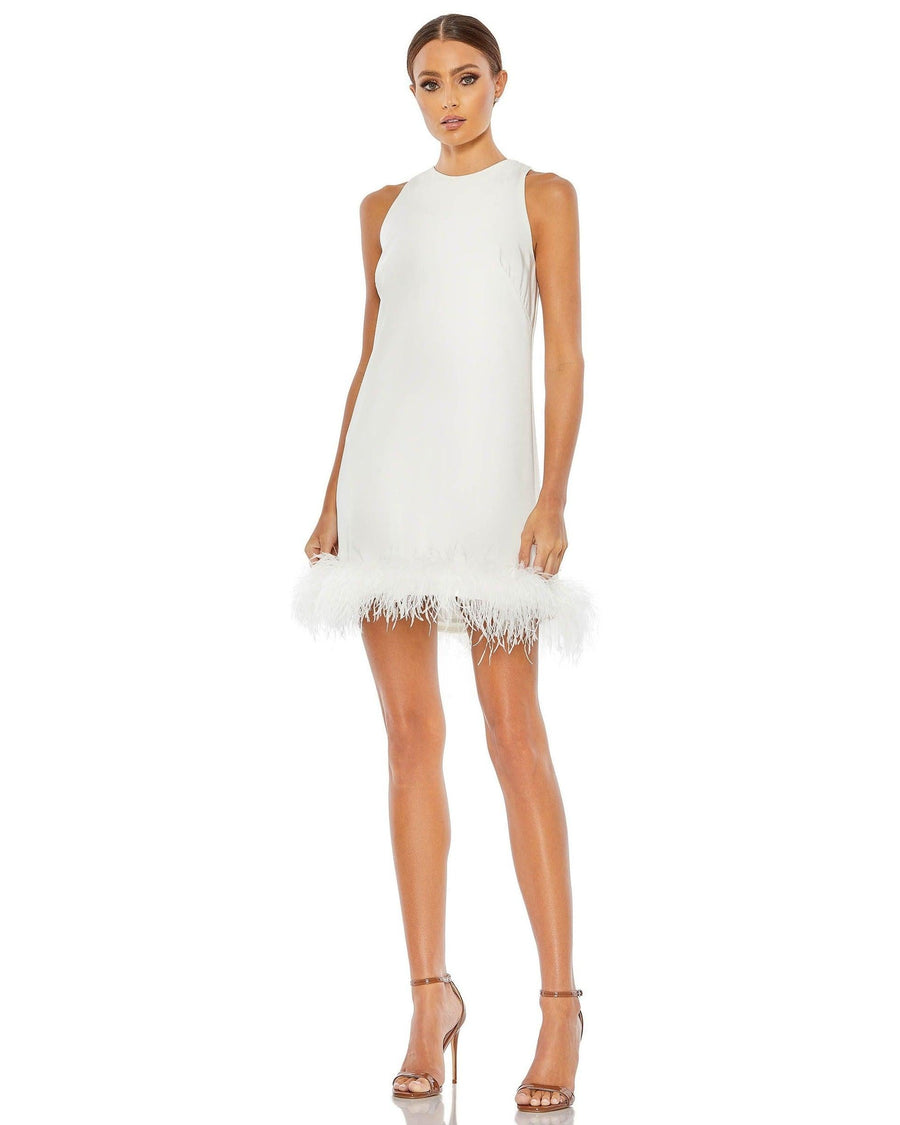 Mac Duggal Short Cocktail Feather Dress 55805 - The Dress Outlet