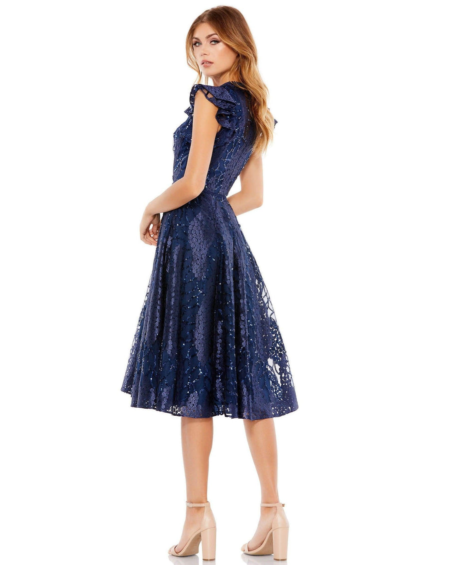 Mac Duggal Short Flutter Sleeve Cocktail Dress 12467 - The Dress Outlet