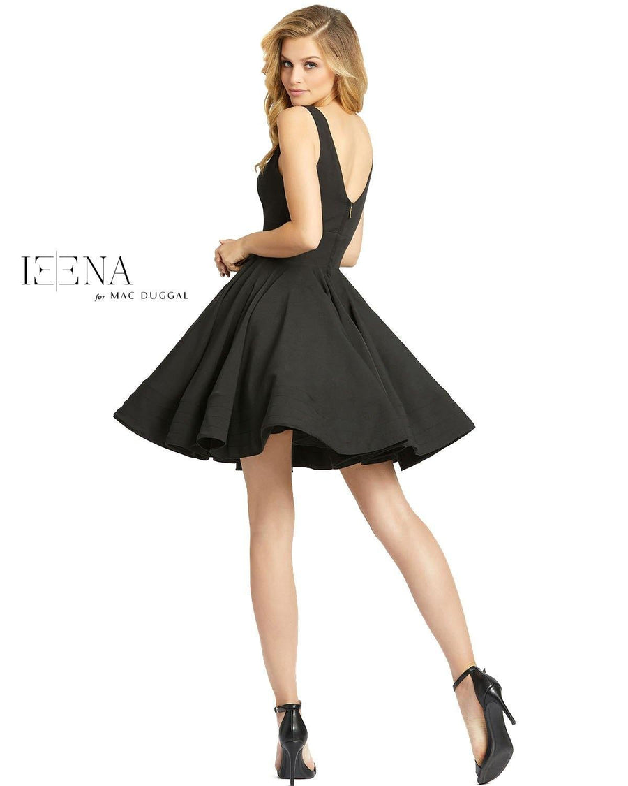 Mac Duggal Short Flutter Sleeveless  Cocktail Dress - The Dress Outlet