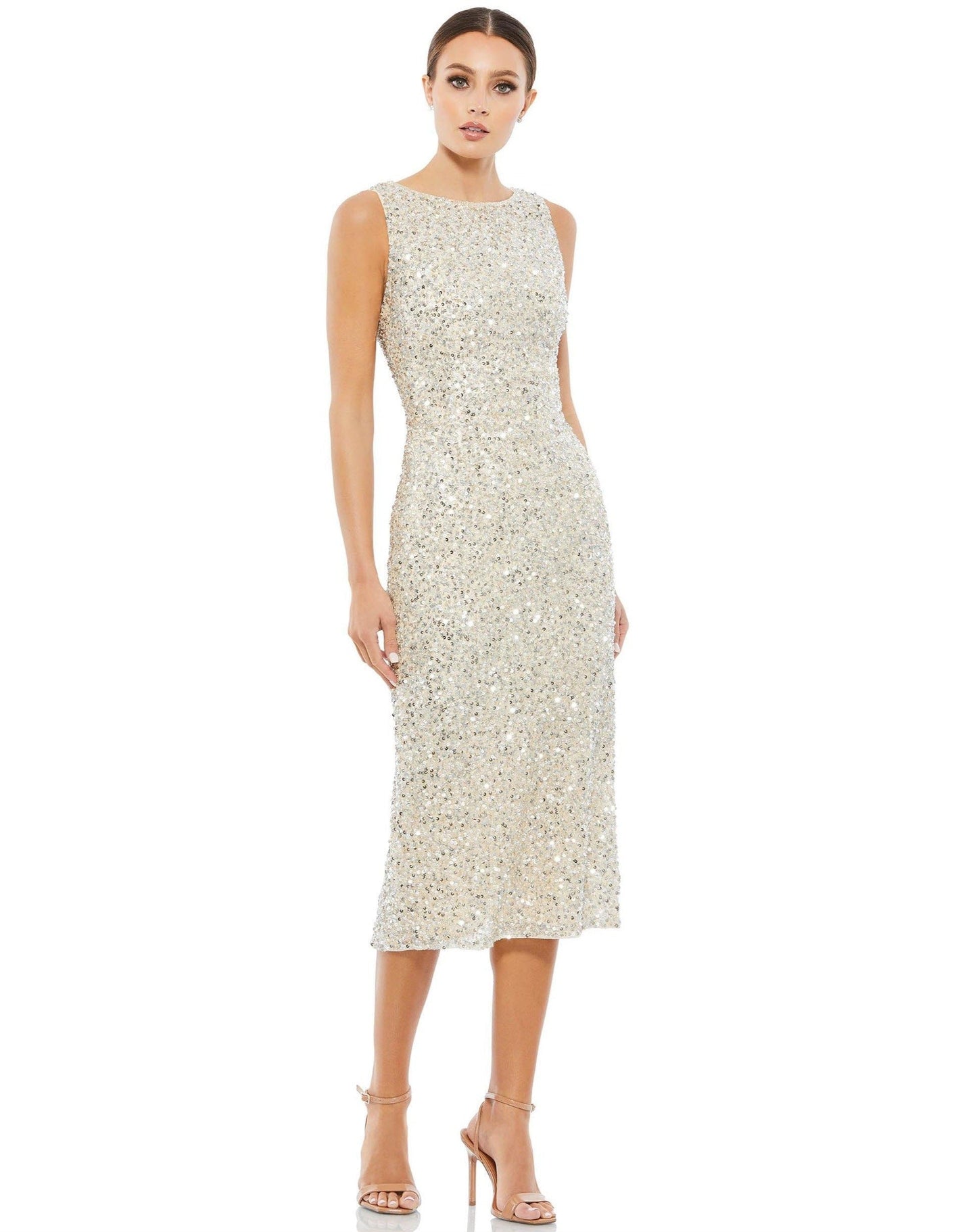 Mac Duggal Short Sleeveless Sequins Dress 5526 - The Dress Outlet