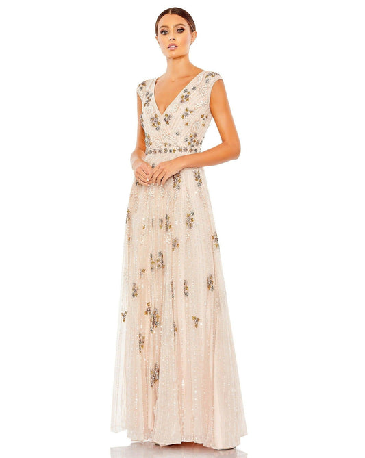 Mac Duggal Sleeveless Beaded Formal Long Dress 93575 - The Dress Outlet