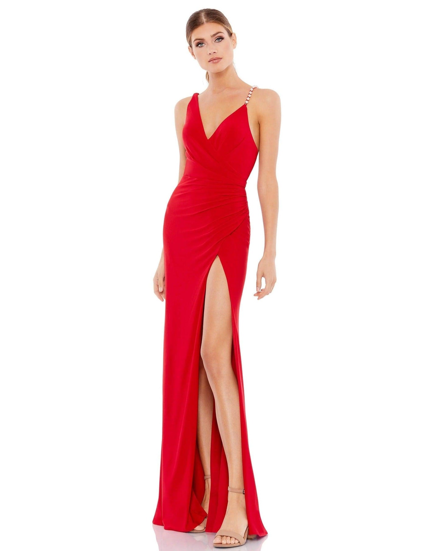 Mac Duggal Spaghetti Strap Long Formal Dress 26532 - The Dress Outlet