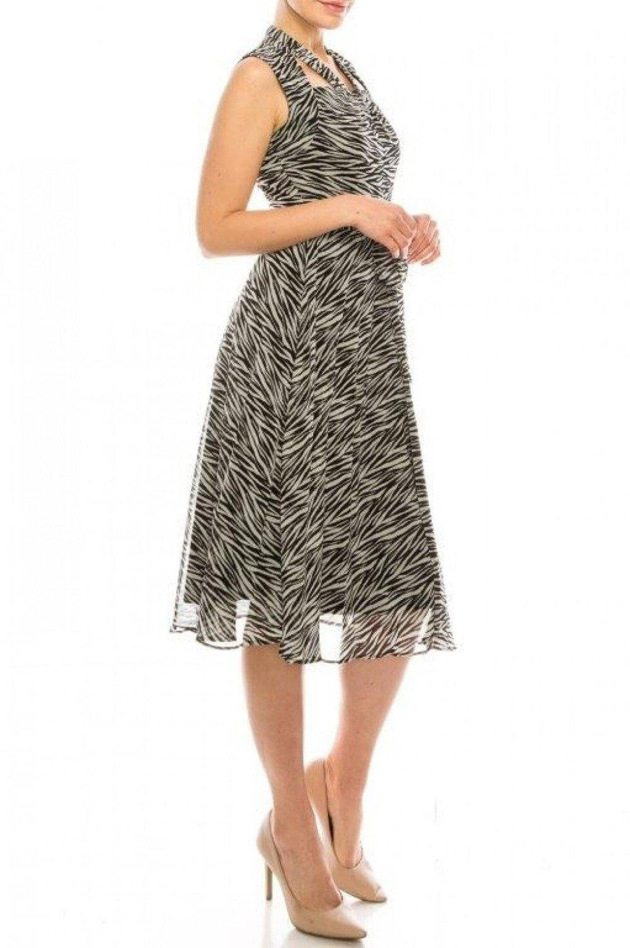 Maison Tara Zebra Print Day Dress - The Dress Outlet