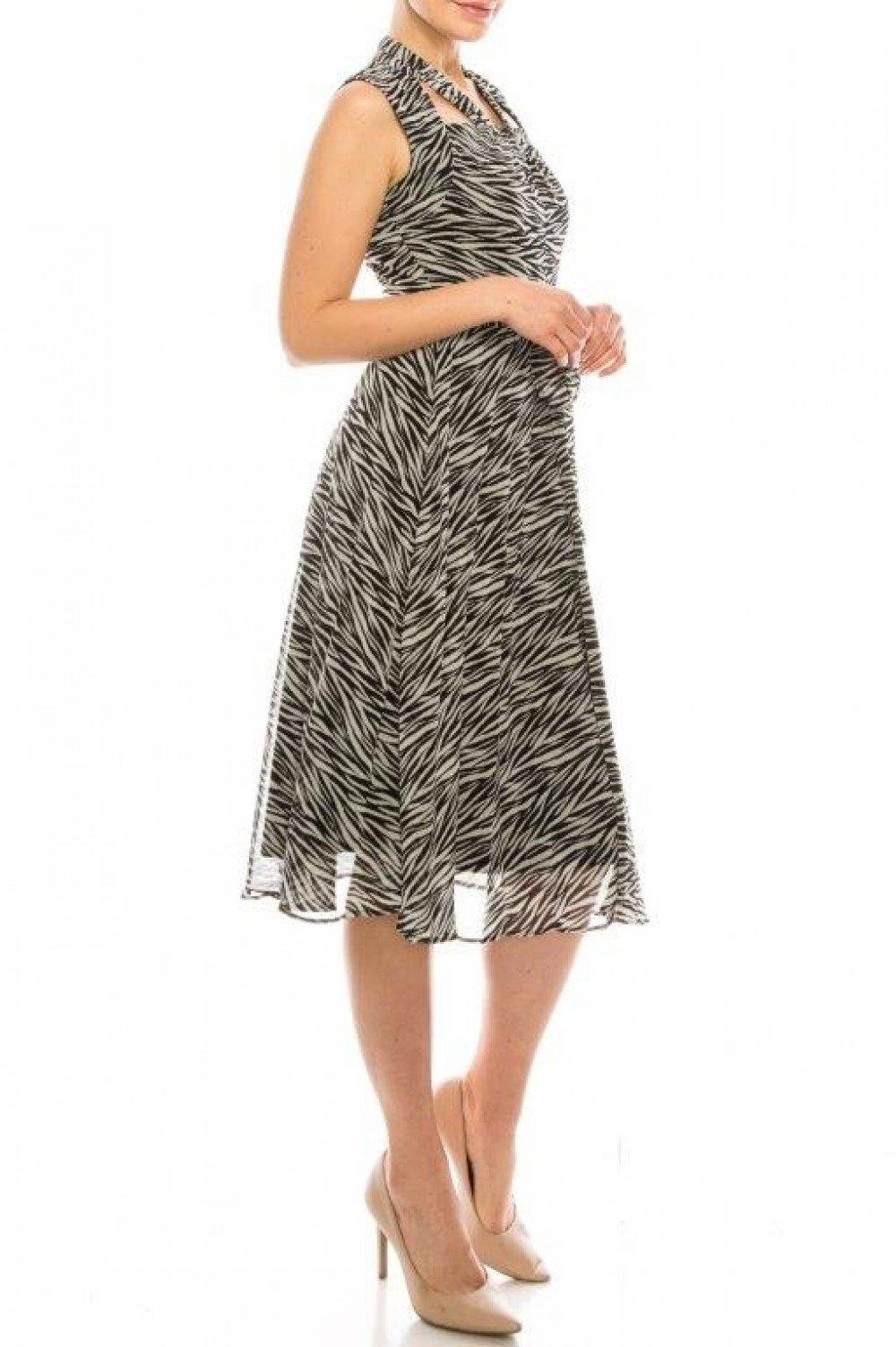 Maison Tara Zebra Print Day Dress - The Dress Outlet
