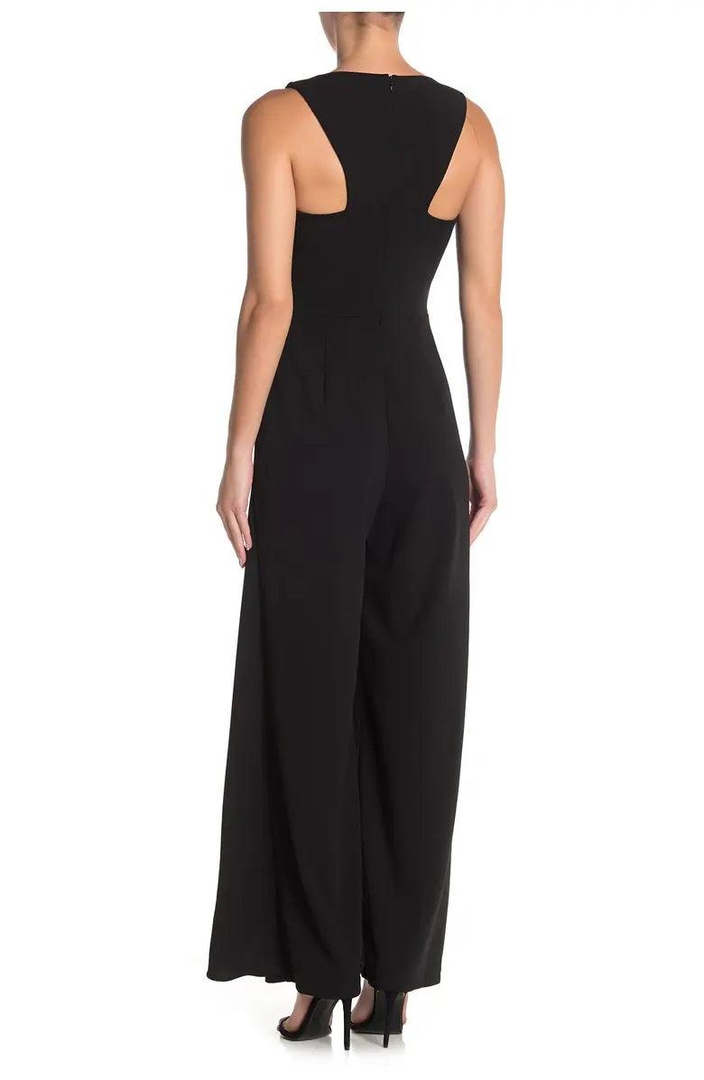 Marina Long Formal Sleeveless Ruffled Jumpsuit - The Dress Outlet