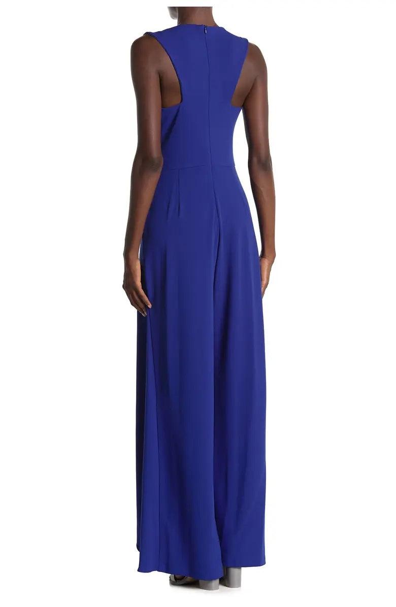Marina Long Formal Sleeveless Ruffled Jumpsuit - The Dress Outlet