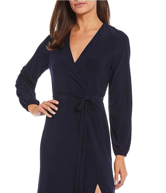 Marina Long Sleeve Formal Evening Dress - The Dress Outlet