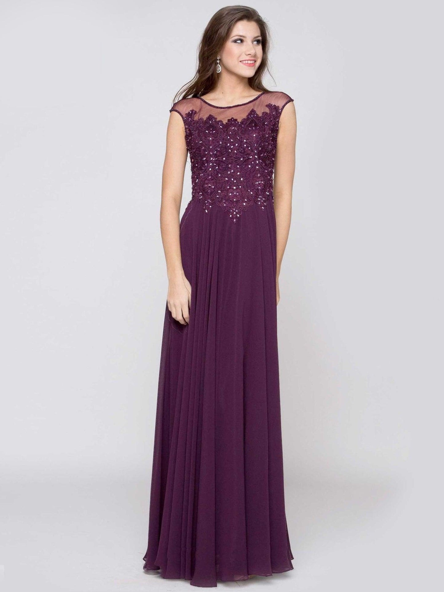 Marsoni Chiffon A Line Long Formal Dress 107 - The Dress Outlet