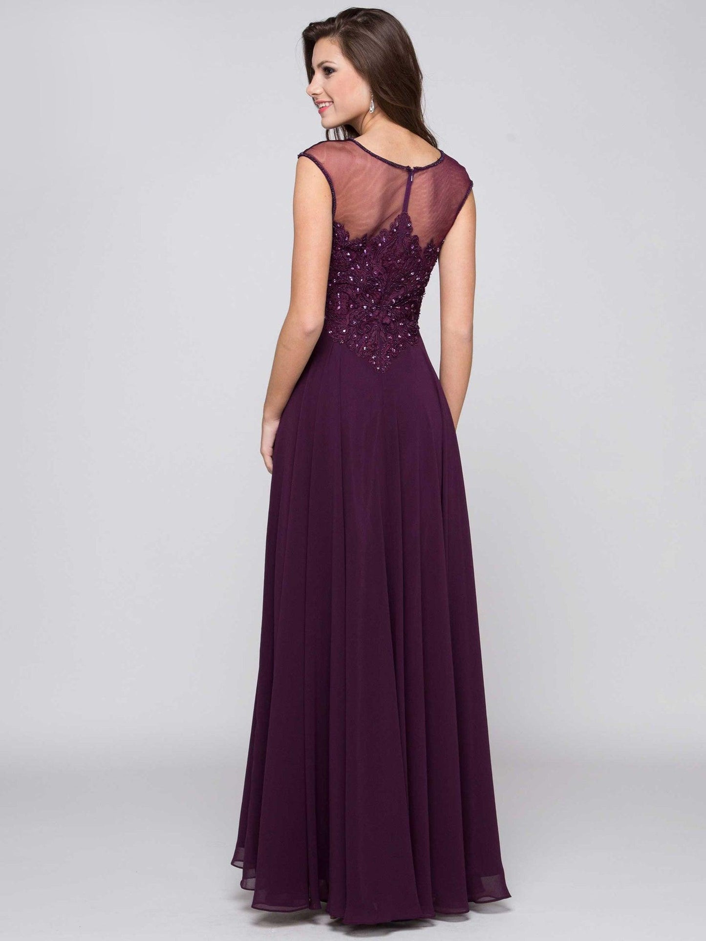 Marsoni Chiffon A Line Long Formal Dress 107 - The Dress Outlet
