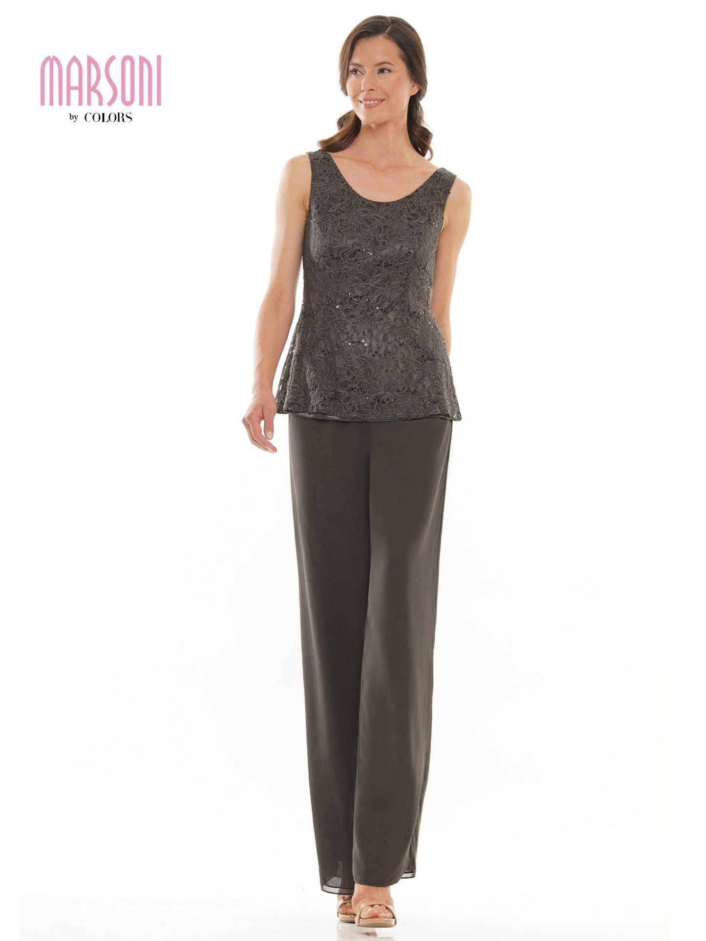 Marsoni Formal Long Sleeve Jacket Pant Suit 305 - The Dress Outlet