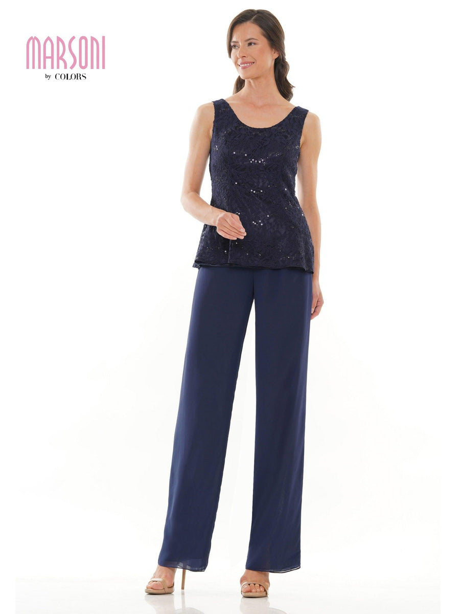 Marsoni Formal Long Sleeve Jacket Pant Suit 305 - The Dress Outlet