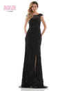 Marsoni Long Cap Sleeve Formal Beaded Dress 1128 - The Dress Outlet